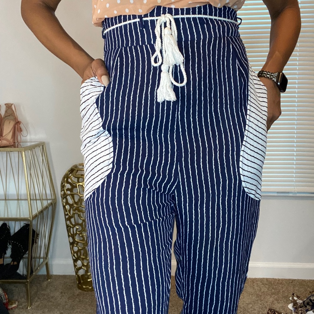 Blue/White Stripped Pants
